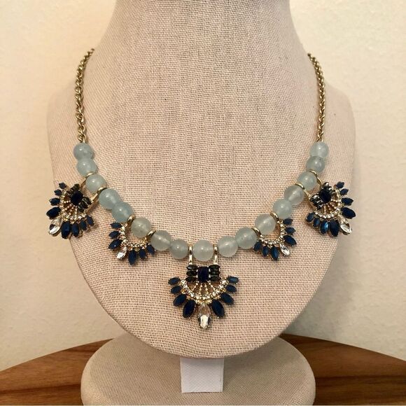LOFT | Rhinestone Beaded Statement Necklace | 18” Adjustable - Picture 2 of 4